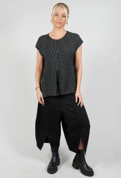 Xenia Design Tops^Striped Juci Top in Black