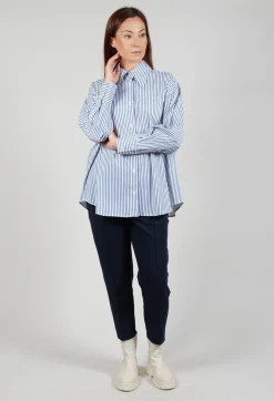 Mei Meij Shirts & Blouses^Striped Shirt in Off White and Blue