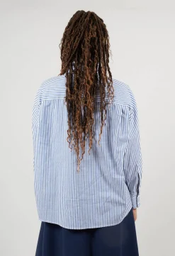 Mei Meij Shirts & Blouses^Striped Shirt in Off White and Blue