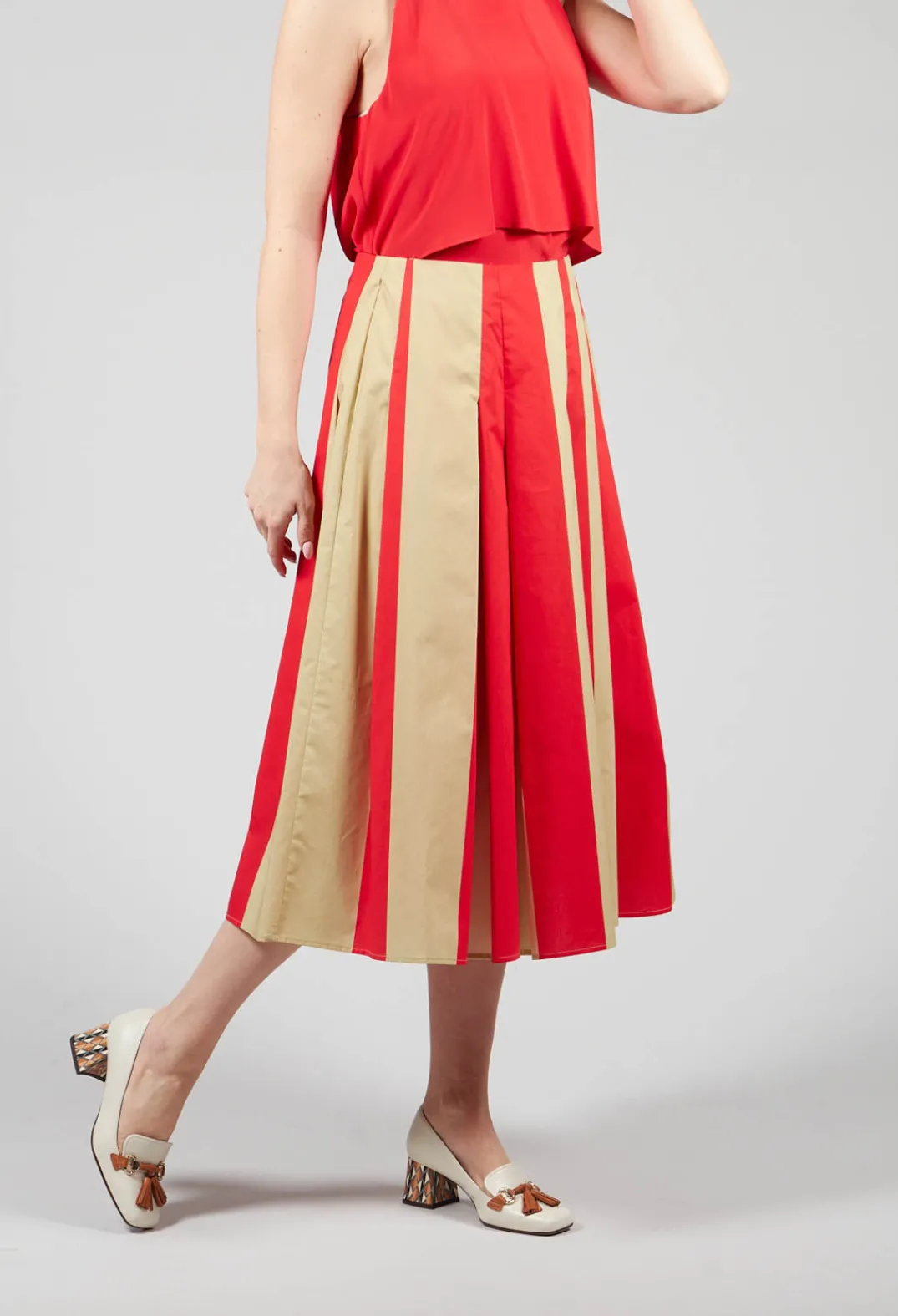 Beatrice B Skirts^Striped Skirt in Line Print