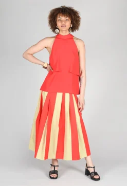 Beatrice B Skirts^Striped Skirt in Line Print