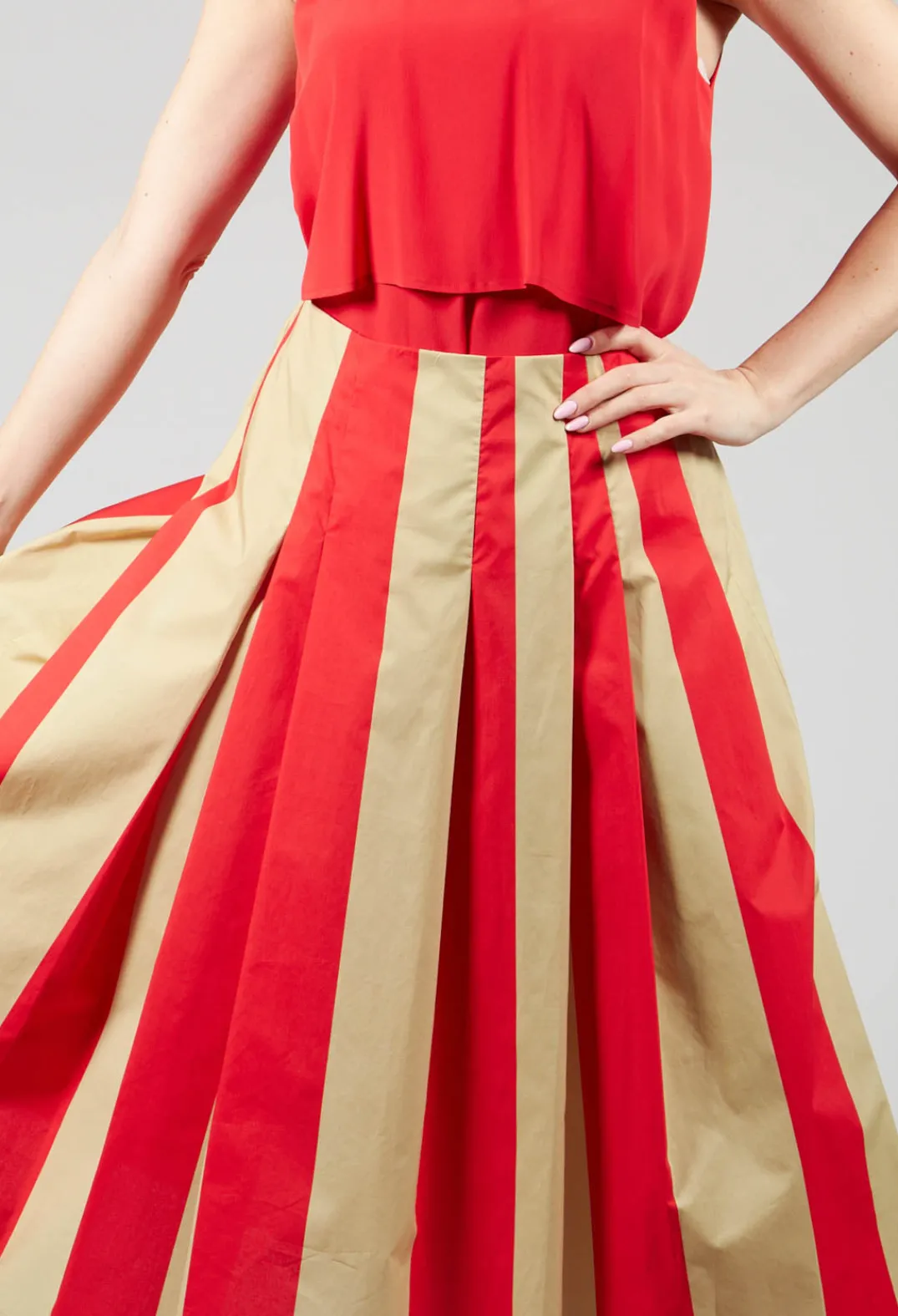 Beatrice B Skirts^Striped Skirt in Line Print