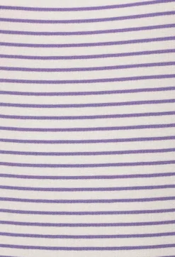 Niù T-shirts^Striped T Shirt with Contrast Neckline in Lilla