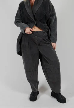 Amici Trousers^Structured Balloon Leg Trousers in Pewter
