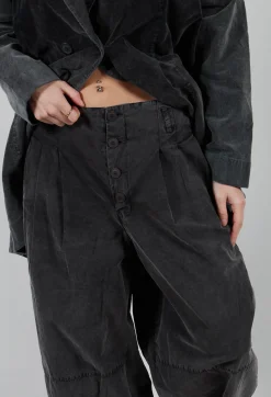 Amici Trousers^Structured Balloon Leg Trousers in Pewter