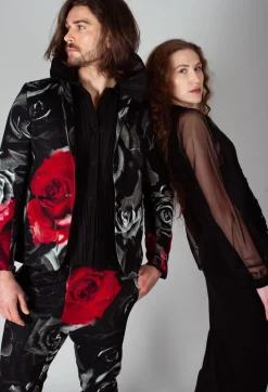 Marc Point Jackets^Structured Blazer in Rose Print