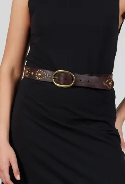 Campomaggi Belts^Studded Belt in Brown