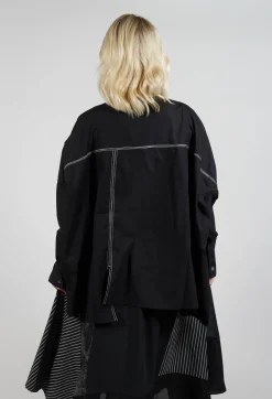 Moyuru Shirts & Blouses^Subtle Stripe Shirt in Black