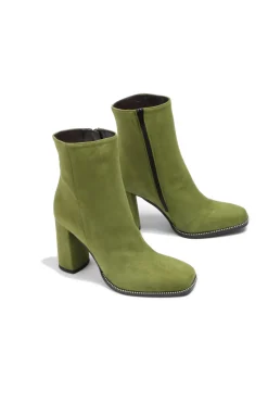 Niù Boots|Heels^Suede Heeled Boot Style Shoe in Olivine