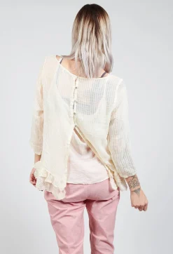 Jayko Shirts & Blouses^Surcouf Cropped Blouse with Underlay in Powder