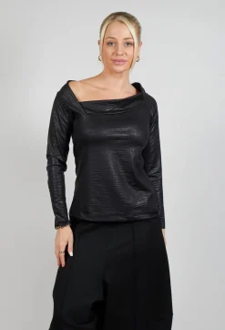 Xenia Design Tops^Surplice Pala Top in Black