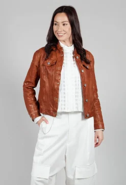 High Jackets^Suspense Leather Jacket in Brown