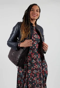 High Jackets^Suspense Leather Jacket in Off Black