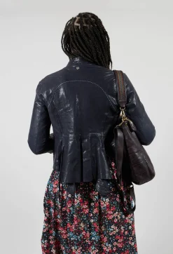 High Jackets^Suspense Leather Jacket in Off Black