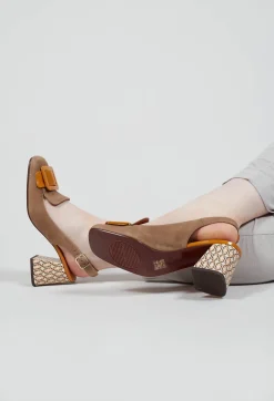 Chie Mihara Boots^Suzan Heel in Ocre Brown