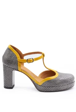Chie Mihara Heels^T Bar Heel in Polka Print
