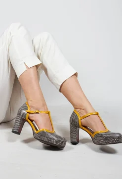 Chie Mihara Heels^T Bar Heel in Polka Print