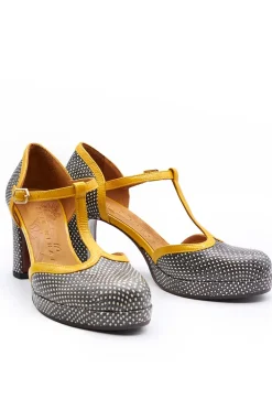 Chie Mihara Heels^T Bar Heel in Polka Print