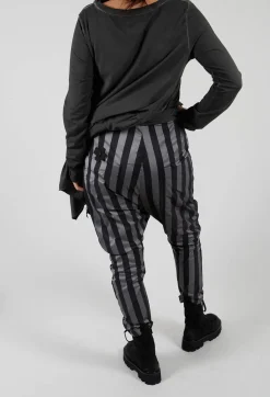 Pluslavie Trousers^T Pant Drop Crotch Trousers in Stripe