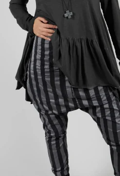 Pluslavie Trousers^T Pant Drop Crotch Trousers in Stripe
