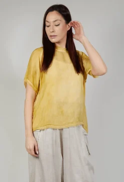 Sanctamuerte Tops^T Shirt in Tinto Freddo Gold