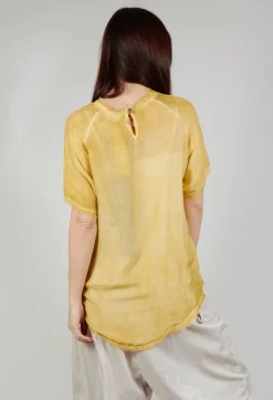 Sanctamuerte Tops^T Shirt in Tinto Freddo Gold