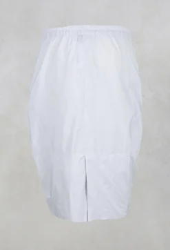 Les Filles d'Ailleurs Skirts^Taffeta Skirt with Ruffle Front in Grey Pinstripe
