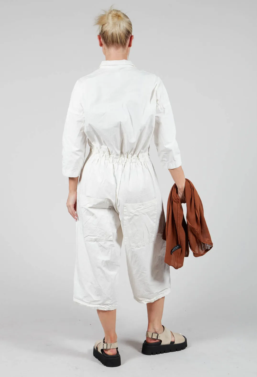 Album Di Famiglia Jumpsuits^Tailored Collar Jumpsuit CC in White