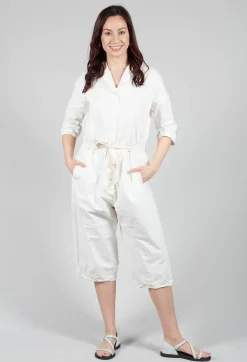 Album Di Famiglia Jumpsuits^Tailored Collar Jumpsuit CC in White