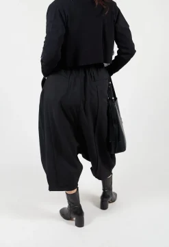 Moyuru Trousers^Tailored Dropcrotch Trousers in Black