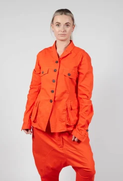 Rundholz Dip Jackets^Tailored Jacket with Notched Collar in Mandarine
