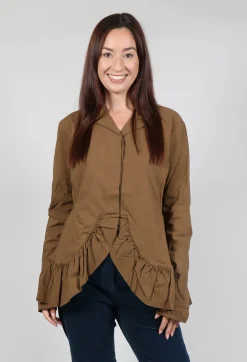 Rundholz Black Label Jackets^Tailored Jacket with Peplum Hem in Bronze