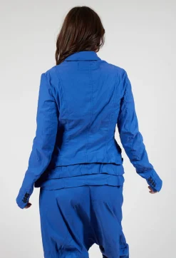 Rundholz Dip Jackets^Tailored Layered Hem Jacket in Royal