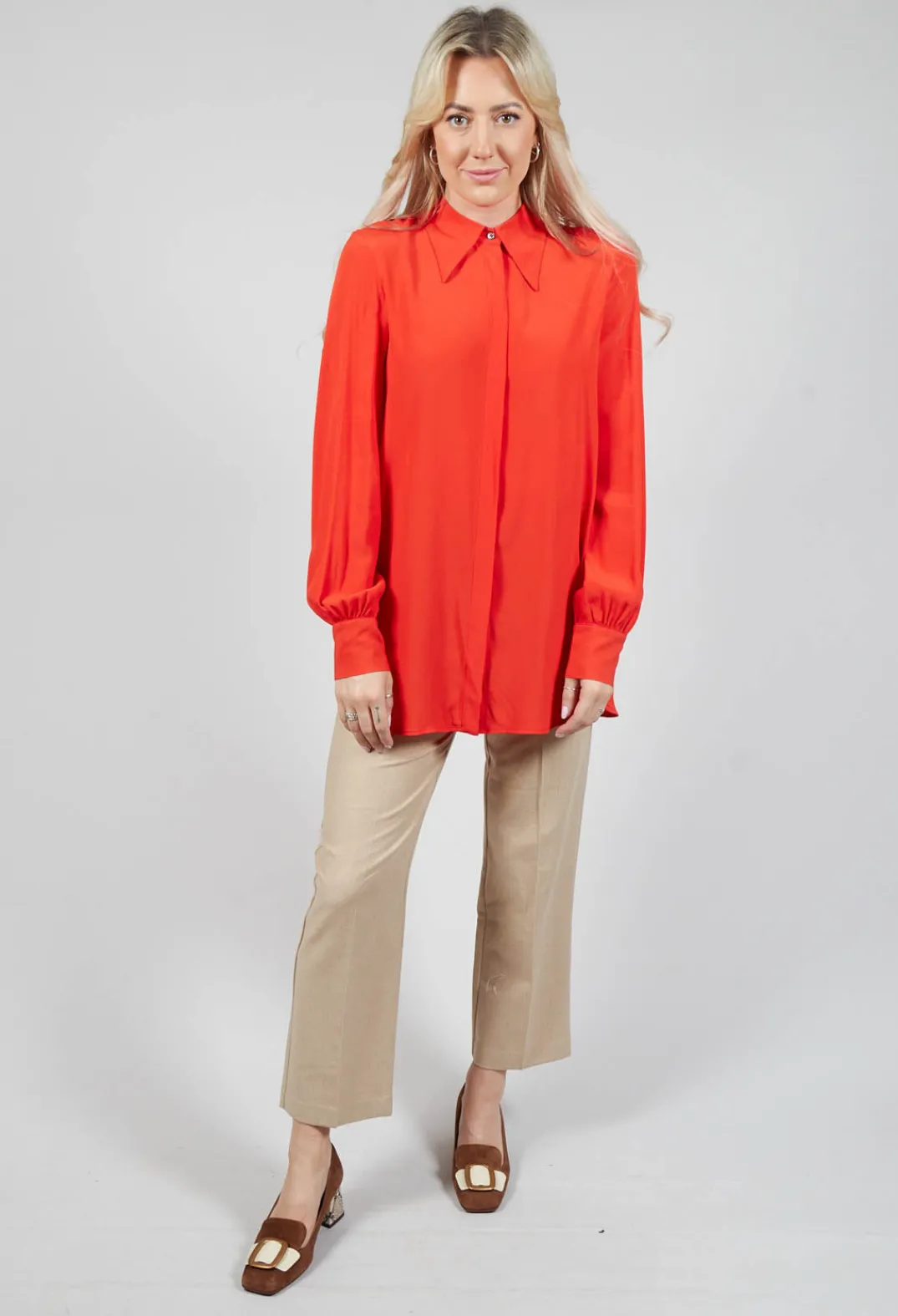 Beatrice B Shirts & Blouses^Tailored Shirt in Orange