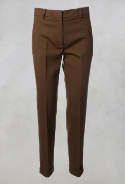 Malloni Co-ords & Suits^Tailored Trousers in Granato Tobacco