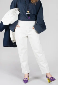 Sarah Pacini Trousers^Tailored Trousers in Off White