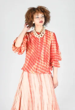 Bianco Levrin Shirts & Blouses^Tana Shirt in Coral and Cream