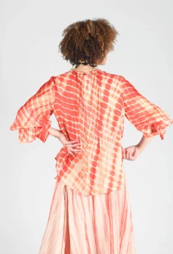 Bianco Levrin Shirts & Blouses^Tana Shirt in Coral and Cream