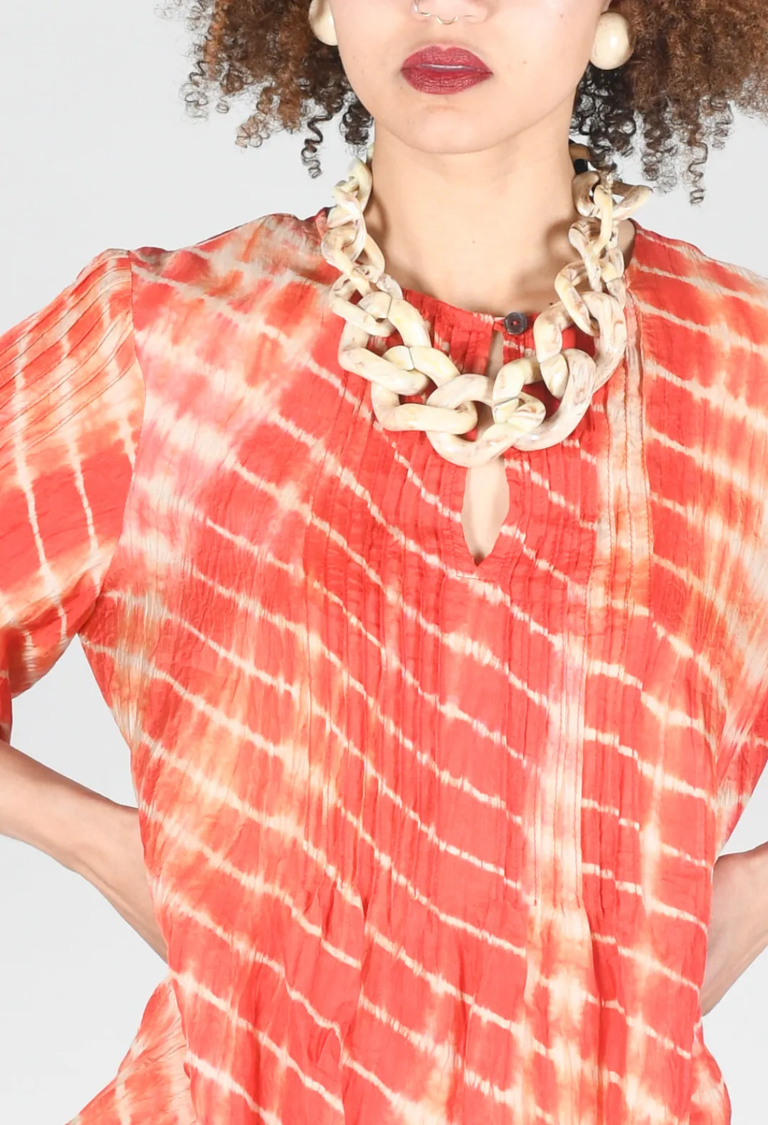 Bianco Levrin Shirts & Blouses^Tana Shirt in Coral and Cream