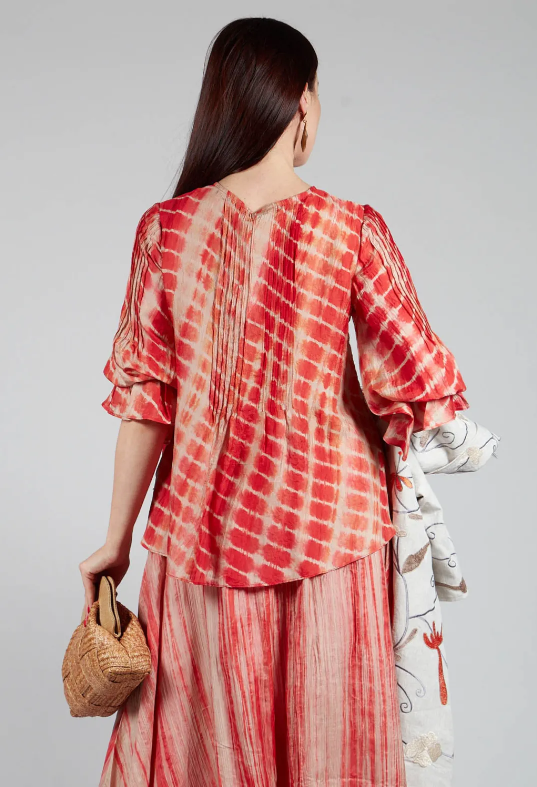 Bianco Levrin Shirts & Blouses^Tana Shirt in Coral and Cream