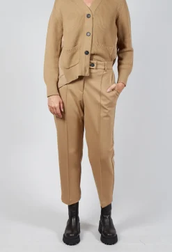 Mei Meij Trousers^Tapered Jersey Trousers in Camel
