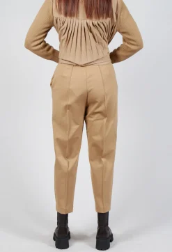 Mei Meij Trousers^Tapered Jersey Trousers in Camel