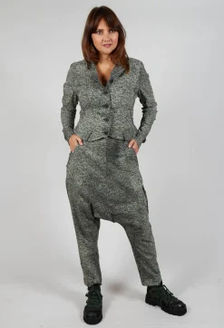 Rundholz Black Label Trousers^Tapered Leg Drop Crotch Trousers in Defender Print