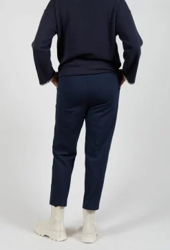 Mei Meij Trousers^Tapered Leg Jersey Trousers in Blue Nights