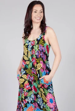 Rene Derhy Dresses^Tayana Dress in Black Floral Print