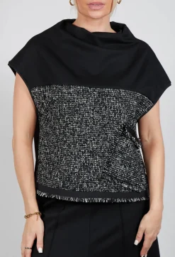Xenia Design Tops^Tema Top in Black with White