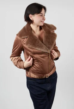Dom Goor Coats^Textile Biker Coat in Amber