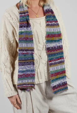 Butapana Scarves^Textile Wool Scarf in Iris