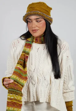 Butapana Scarves^Textile Wool Scarf in Olive