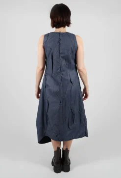 Stefano Mortari Dresses^Textured Asymmetric Hem Dress in Blue